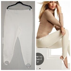 Boston Proper Off White Aspen Ponte Knit Pull On Stirrup Legging XL